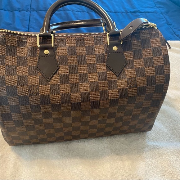 LOUIS VUITTON DAMIER EBENE PATTERN SPEEDY 30 - Picture 12 of 14